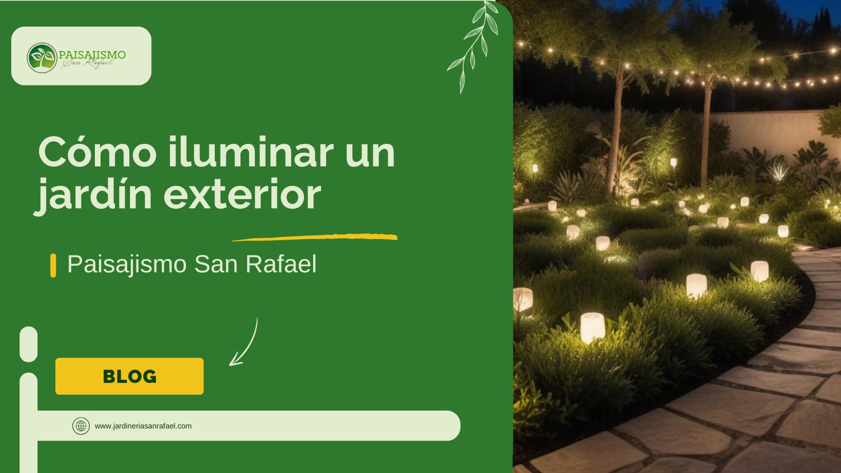 Cómo iluminar un jardín exterior